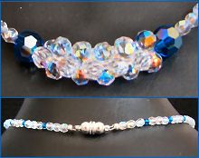 Collier Modular bead Capri blue