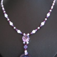 Collier Opale violet